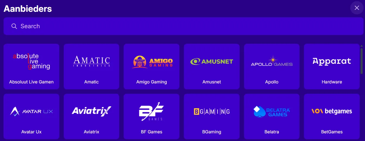 UpSpinz Casino online games inclusief slots en casinospellen